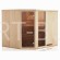 Fińska sauna narożna wewnętrzna  244 x 194 cm 6 osób Megiw