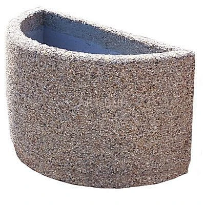 Donica betonowa z betonu płukanego półokrągła średnica 80 cm 