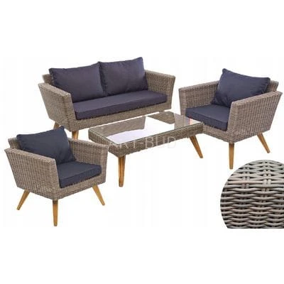 Komplet mebli wypoczynkowych z technorattanu zestaw MALMO 