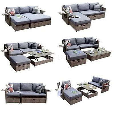 Wielofunkcyjny zestaw ogrodowy z technorattanu Malta