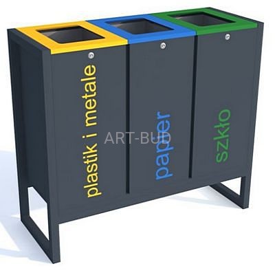 Kosz do segregacji 3- 4 - 5 modułowy 60 l wolnostojący Satis