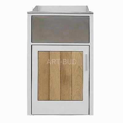 Kosz na odpadki gastronomiczny Gastro 120L stalowy ocynkowany malowany