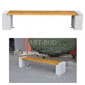 Ławka bez oparcia z betonu architektonicznego 