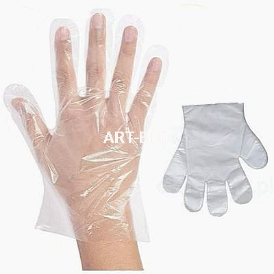 Rękawiczki jednorazowe foliowe 100 szt HDPE przezroczyste 