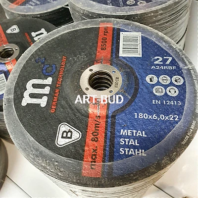 Tarcza korundowa do szlifowania stali  typ 27 180x6,0x22 mc2