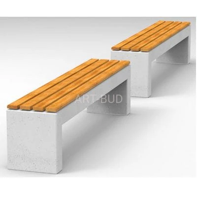 Ławka z betonu architektonicznego bez oparcia Tara deco 