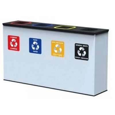 Pojemnik do segregacji  Antybakteryjna  EKO STATION 4 komorowa