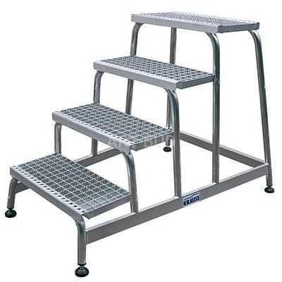 Pomost montażowy ze stopniami z kraty aluminiowej Krause Stabilo  