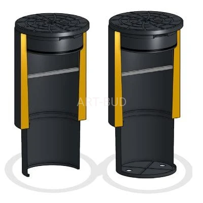 Studzienki wodomierzowe dwukorpusowe ø 600 wysokość 1200 mm typ ST6 i ST6/D 