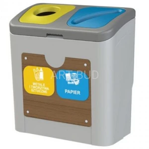 Pojemnik do segregacji odpadów  2×50 litrów Tudeks