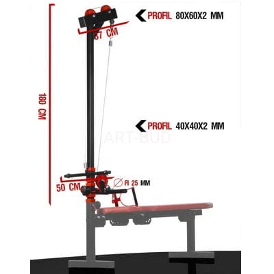 Wyciąg do ławki górny dolny HZ15 Kelton HEAVY siłownie wewnętrzne