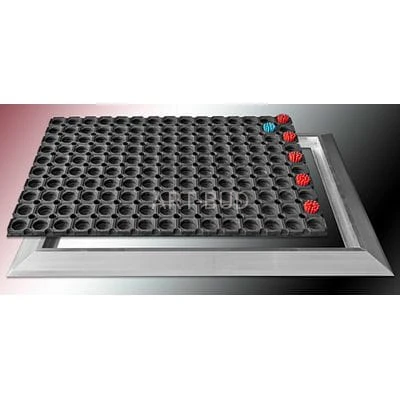 Wycieraczka zewnętrzna gumowa  w ramce aluminiowej G1A Ferroplast