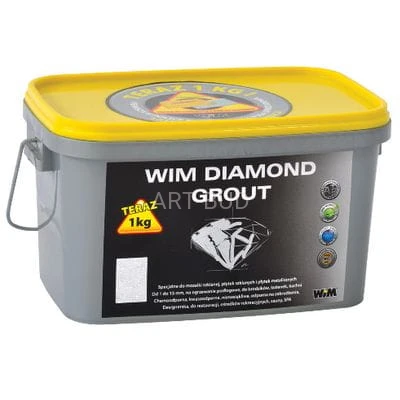 Zaprawa do spoinowania dekoracyjna WIM Diamond Grout 7 kolorów epoksydowa od 1 do 15 mm 1 kg