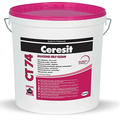 Tynk silikonowy CT 74 struktura baranek 25 kg  Self Clean Double Dry Ceresit