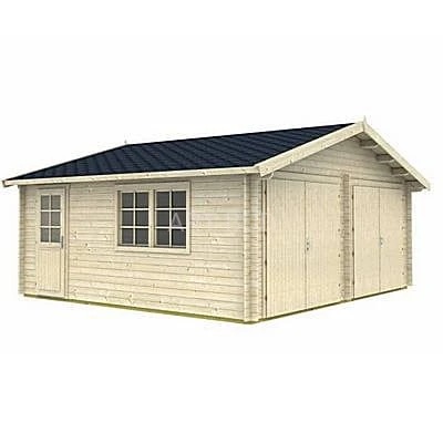 Garaż drewniany z balika 40 mm 595x530 - 31,5 m2 JAN