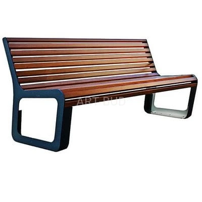 Ławka stalowo drewniana Soft bez podłokietnika