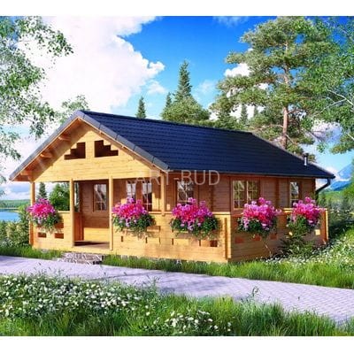 Drewniany domek letniskowy Sara 46 + 22 m2