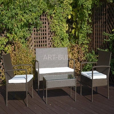 Zestaw mebli ogrodowych z technorattanu KORSYKA