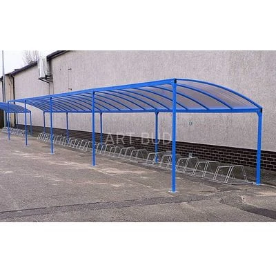 Wiata rowerowa zadaszona poliwęglanem BETA 2x2 m