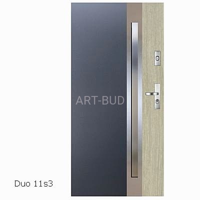 Drzwi zewnętrzne metalowe 54 PLUS KMT Duo płaskie