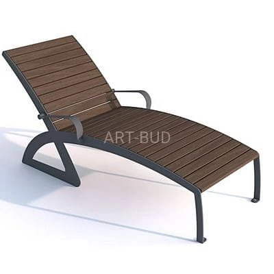 Leżak wypoczynkowy model II stalowo drewniany