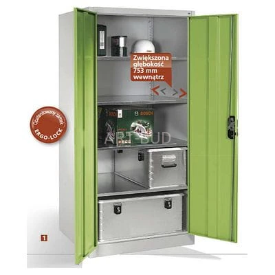 Szafa warsztatowa XXL o specjalnej głębokości 75 cm na duże elementy kod 8924-00