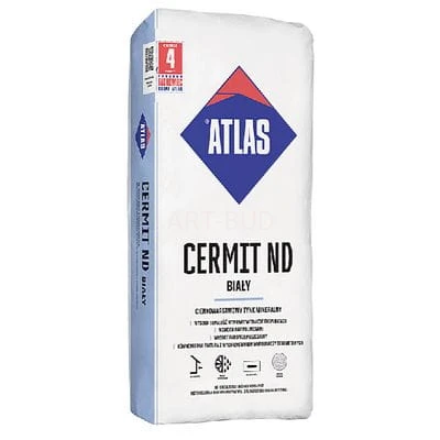 Cienkowarstwowy tynk mineralny ATLAS CERMIT ND BIAŁY grubość  1.5 mm i 2.0 mm