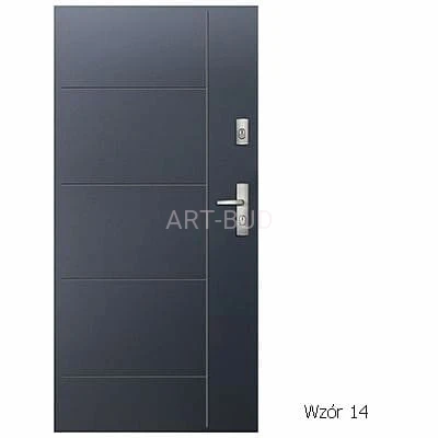 Drzwi zewnętrzne metalowe 54 Akustyczne KMT Płaskie