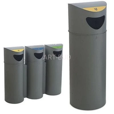 Kosz stalowy do segregacji zewnętrzny 75 l modułowy OSLO 