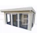 Domek z drewna kiosk 16,6 m2 z balika 44mm SAMAR