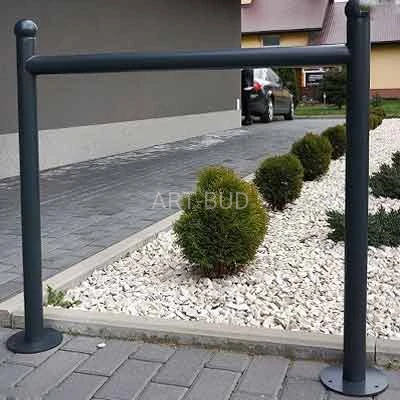 Stojak na rowery U retro stalowy ocynkowany i malowany