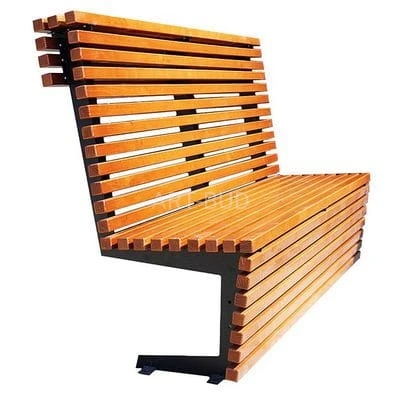 Ławka stalowo drewniana CREATIVE z oparciem