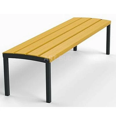 Ławka stalowo drewniana  bez oparcia 150-180 cm SENTRA bez oparcia