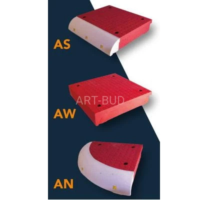 Azyl drogowy sztuczna wyspa typu AS AN AW