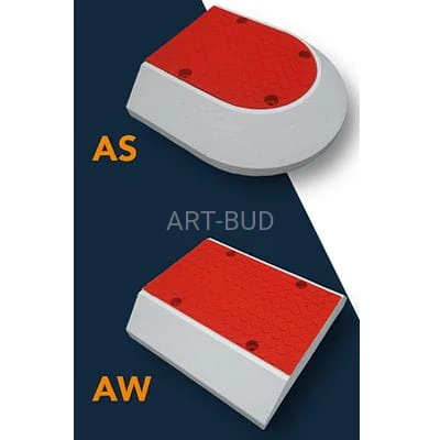 Azyl drogowy modyfikowany sztuczna wyspa typu AS/M  AW/M