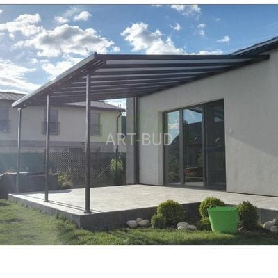 Zadaszenie tarasu Standard+ kompletna konstrukcja aluminiowa  5,46 x 3,06 m dostawa GRATIS 