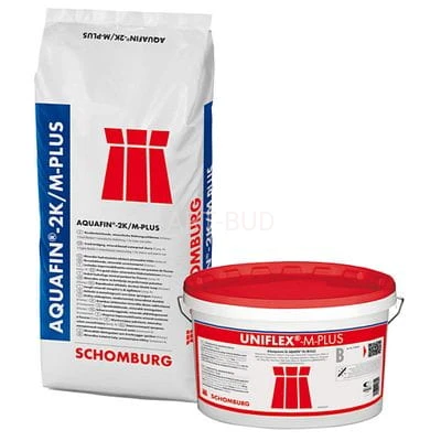 Zaprawa hydroizolacyjna mostkująca rysy mineralna  AQUAFIN-2K/M-PLUS