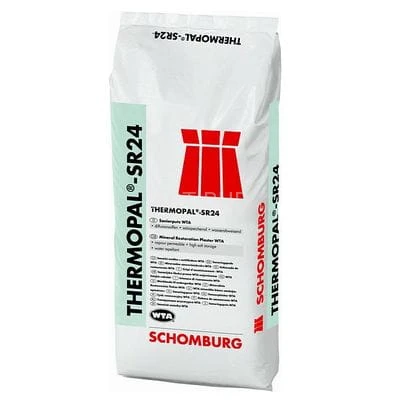 Mineralny tynk renowacyjny z certyfikatem WTA THERMOPAL-SR24 worek 25kg kolor szary