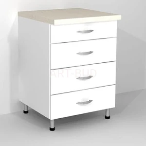 Szafka stojąca 4 szufladami szerokość 600 mm do gabinetu lekarskiego 