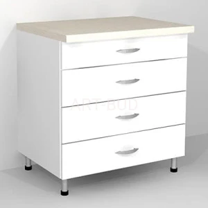 Szafka stojąca 4 szufladami szerokość 800 mm do gabinetu lekarskiego 