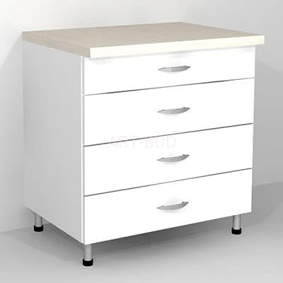 Szafka stojąca 4 szufladami szerokość 800 mm do gabinetu lekarskiego 