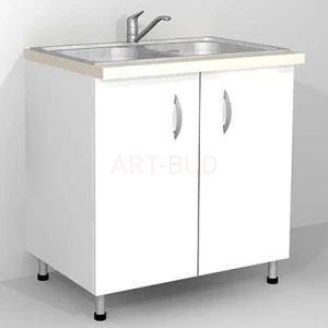 Szafka stojąca dwudrzwiowa ze zlewem i baterią szerokość 800 mm do gabinetu lekarskiego 