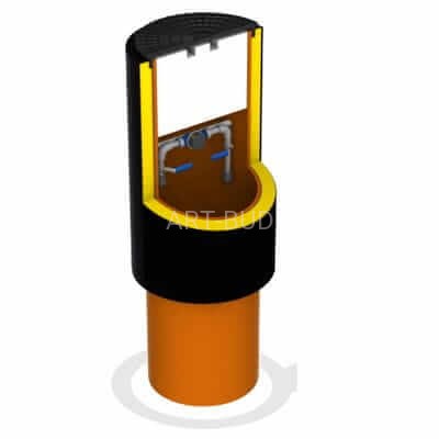 Studzienka  wodomierzowa ø 400  ST1 i ST2 wysokość 120-150 cm