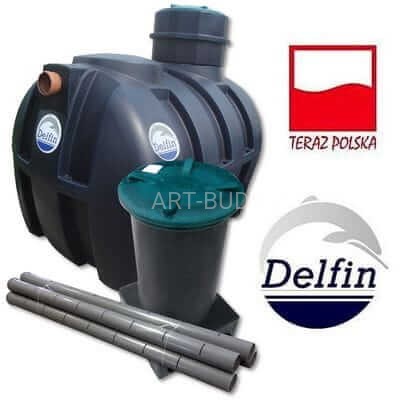 Oczyszczalnia ścieków biologiczna z drenażem 2000 - 5000 l Premium Delfin