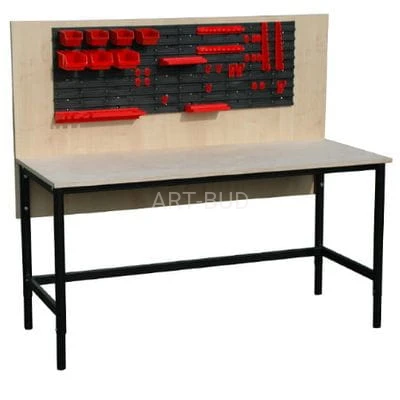 Stół warsztatowy montażowy stolarski plus nakładka nadbudowa tylna ścianka do stołu 1500x600 mm