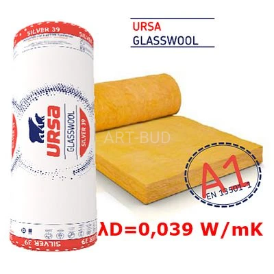 Mata izolacyjna z mineralnej wełny szklanej URSA SILVER 39 λD=0.039 W/mK
