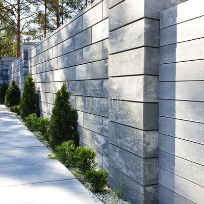 Ogrodzenia modułowe bloczki ogrodzeniowe betonowe  Gładkie  Royal KOST-BET