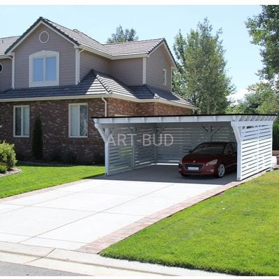 Wiata garażowa drewniana z płaskim dachem Alba 580x500 cm