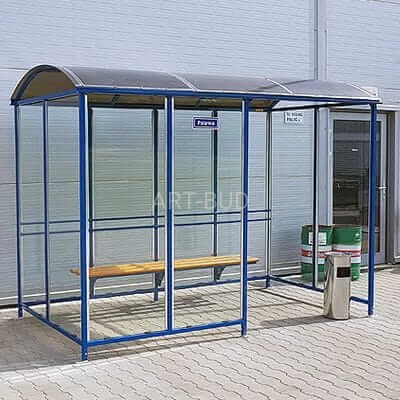 Wiata przystankowa lub palarnia Omega 3 szkło hartowane