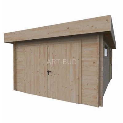 Garaż drewniany CARPORT  380x536 - 17,9m2 MARIUSZ